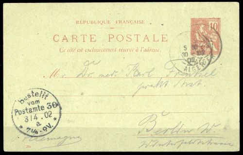 Algerien, Fr P 14, Brief