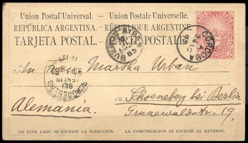 1879, Argentinien, P 3, Brief