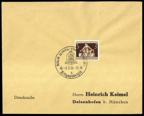 Sport u. Spiel,Olympia Berlin 1936,Sonderstempel, Brief