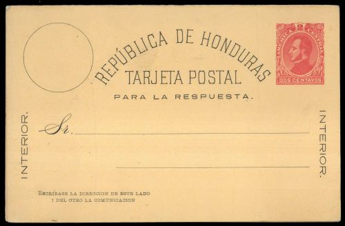 1882, Honduras, P 3 II, Brief