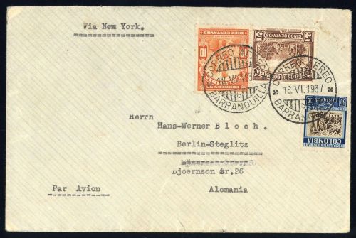 1932, Kolumbien, 323, 368 u.a., Brief