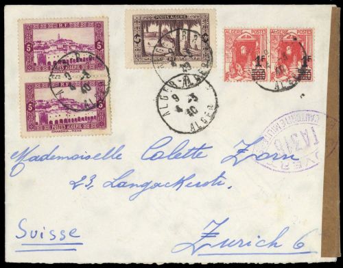 1936, Algerien, 163 I (2) u.a., Brief