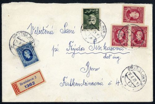 1939, Slowakei, 40 A (3) u.a., Brief