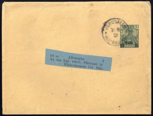 1902, Deutsche Auslandspost Türkei, S 3, Brief