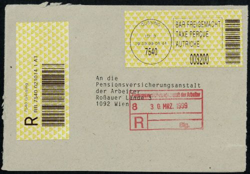 1999, Österreich, Brief
