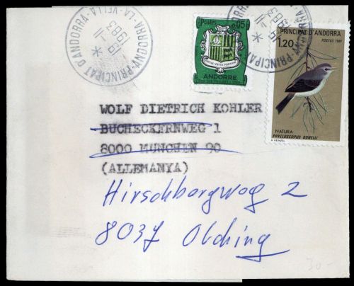 1983, Andorra Französische Post, 164, 315, Brief