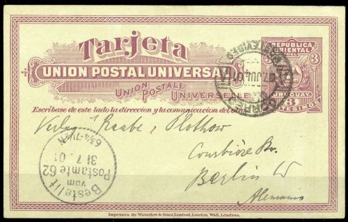 1897, Uruguay, P 20, Brief