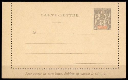 1892, Französisch Ozeanien, K 1, Brief