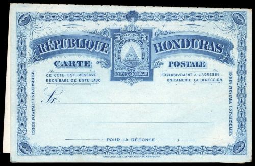 1890, Honduras, P 8 b, Brief