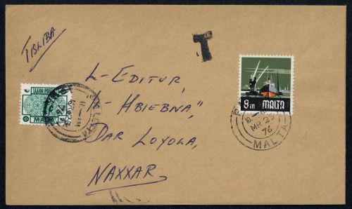 1976, Malta, P 41 u.a., Brief