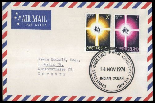 1974, Weihnachtsinseln, 61-62, Brief
