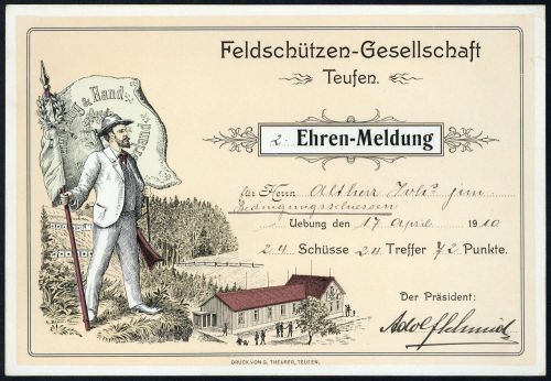 1910, Schweiz, Brief