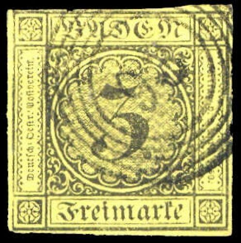 1851, Altdeutschland Baden, 2 b, gest.