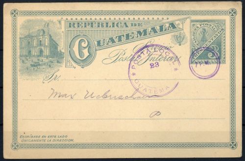 1890, Guatemala, P 3, Brief