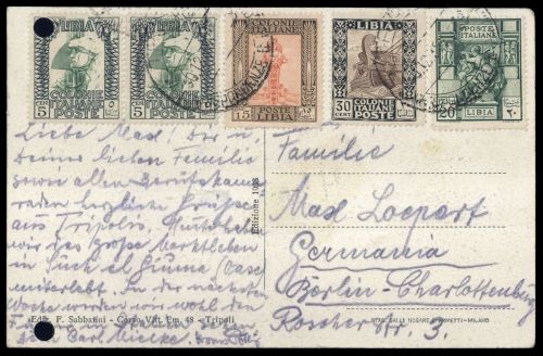 1924, Italienisch-Libyen, 55, 57, 59 u.a., Brief