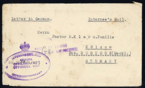 1942, Südafrika, Brief