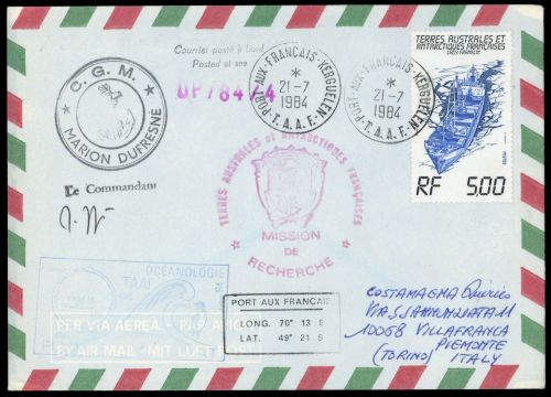1984, Französische Gebiete in der Antarktis, 181, Brief