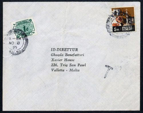1977, Malta, P 41 u.a., Brief
