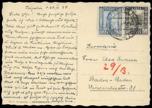 1924, Italienisch-Libyen, 58, 60 A, Brief