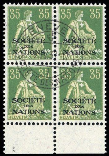 1922, Schweiz Völkerbund SDN, 7 PF I, cto
