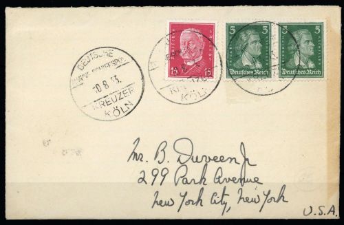 1933, Deutsche Marine Schiffspost, 387, 414, Brief