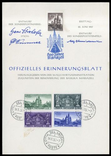 1957, Vatikanstaat, 276-79, FDC