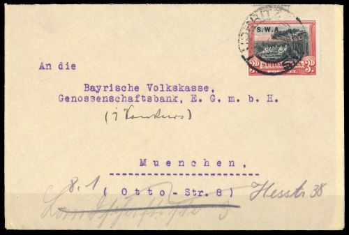 1927, Südwestafrika, 119, Brief