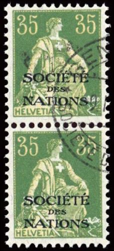 1922, Schweiz Völkerbund SDN, 7 PF I, cto
