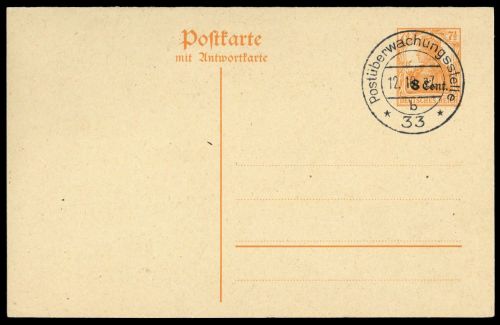 1916, Deutsche Besetzung I. WK Etappengebiet West, P 4, Brief
