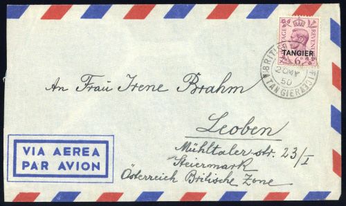 1949, Tanger Britische Post, 36, Brief