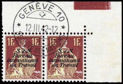 1923, Schweiz Internationale Arbeitsamt BIT, 11 z FM, cto