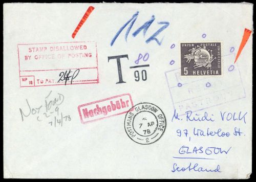 1957, Schweiz Weltpostverein UPU, 1, Brief