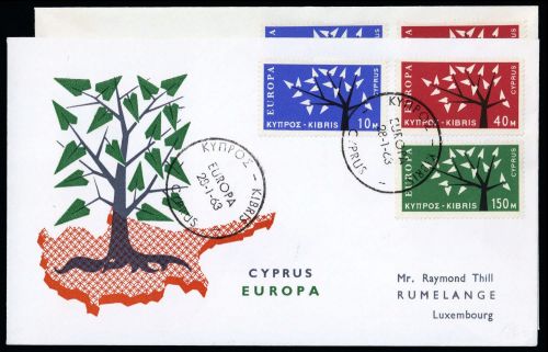 1963, Zypern, 215-17, FDC