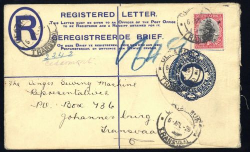 1918, Südafrika, EU 2 A u.a., Brief
