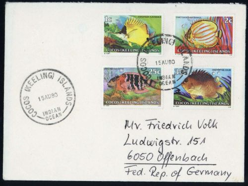 1979, Kokos Inseln, 34-35 u.a., Brief