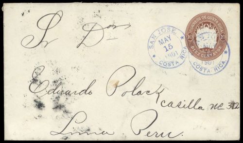 1890, Costa Rica, U 4 I, Brief