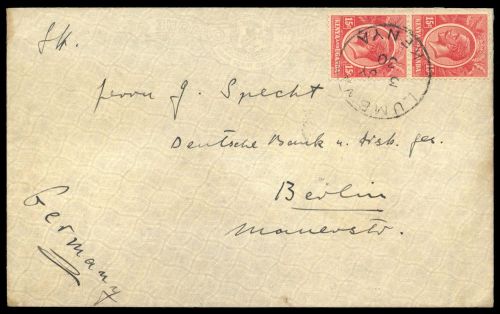 1922, Ostafrikanische Gemeinschaft, 5 (2), Brief