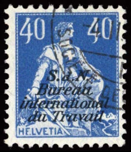 1923, Schweiz Internationale Arbeitsamt BIT, 7 PF I, cto