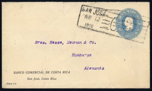 1907, Costa Rica, U 8, Brief