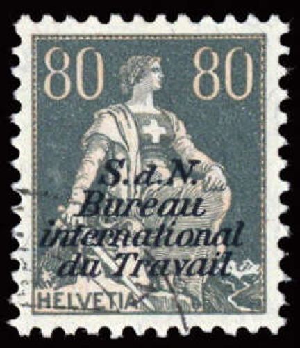 1923, Schweiz Internationale Arbeitsamt BIT, 10 x PF, cto