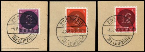 1945, SBZ Westsachsen, A I-III, Briefst.