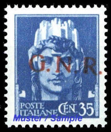 1943, Italien Militärpost Ausgaben Guardia Nazionale, 7 I, **