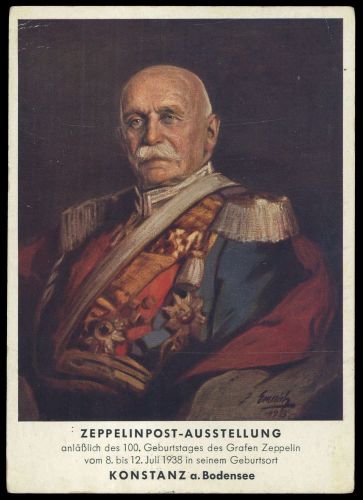 1938, Zeppelin,Zeppelin Postkarten,Portraitkarten, DR 512, Brief
