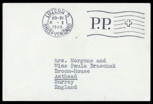 1948, Schweiz, Brief
