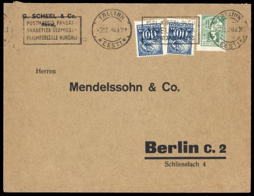 1924, Estland, 36, 39 (2), Brief