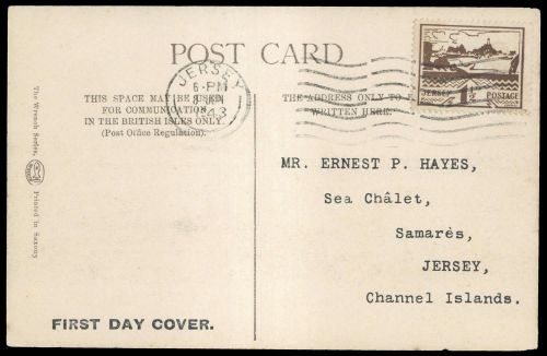 1943, Deutsche Besetzung II. WK Jersey, 5, FDC