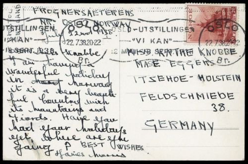 1938, Norwegen, 196, Brief