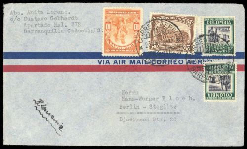 1932, Kolumbien, 323, 368 u.a., Brief