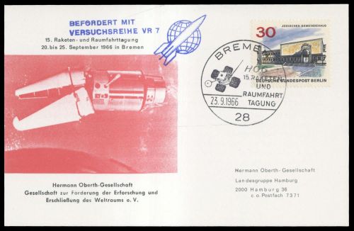 1966, Bundesrepublik Deutschland, Berlin 257, Brief