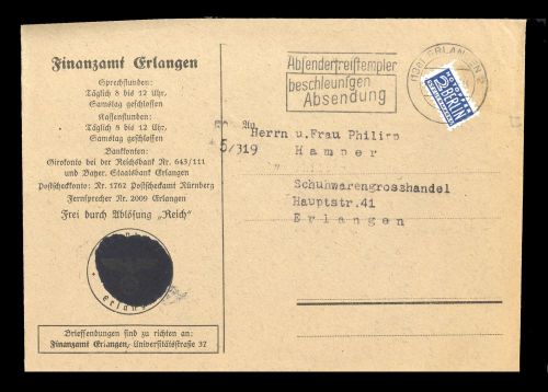 1948, Bizone Zwangszuschlagsmarken, 2, Brief